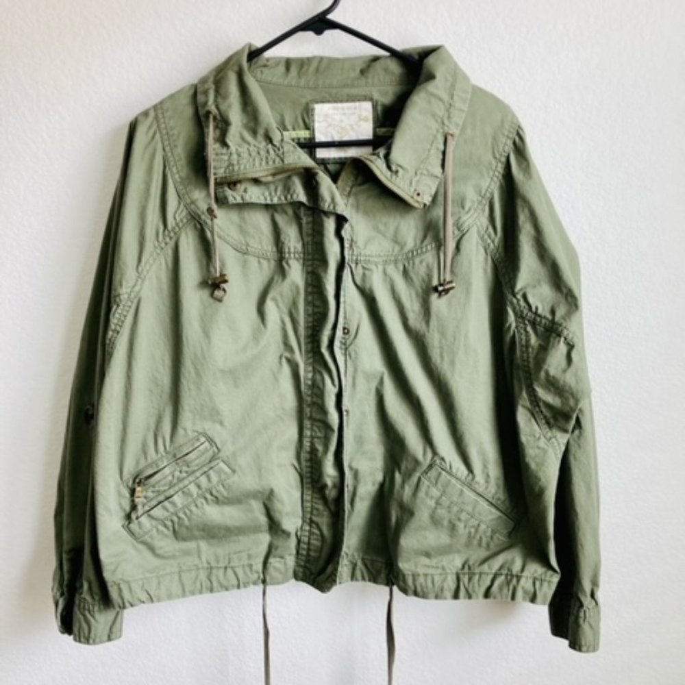 Sonoma Army Green Utility Hooded Cargo Jacket XL